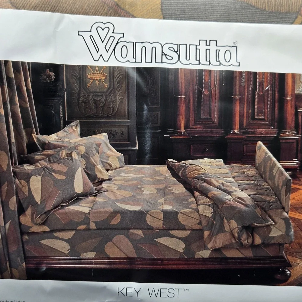 Vintage Wamsutta King Flat Sheet Key West 180 Count Percale No Iron‎ New Bedding